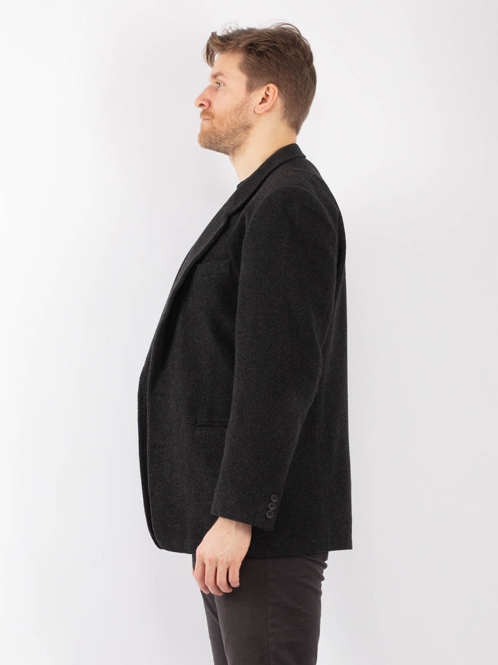 Vintage 90's Men Wool Blazer Jacket in GrayZ1322