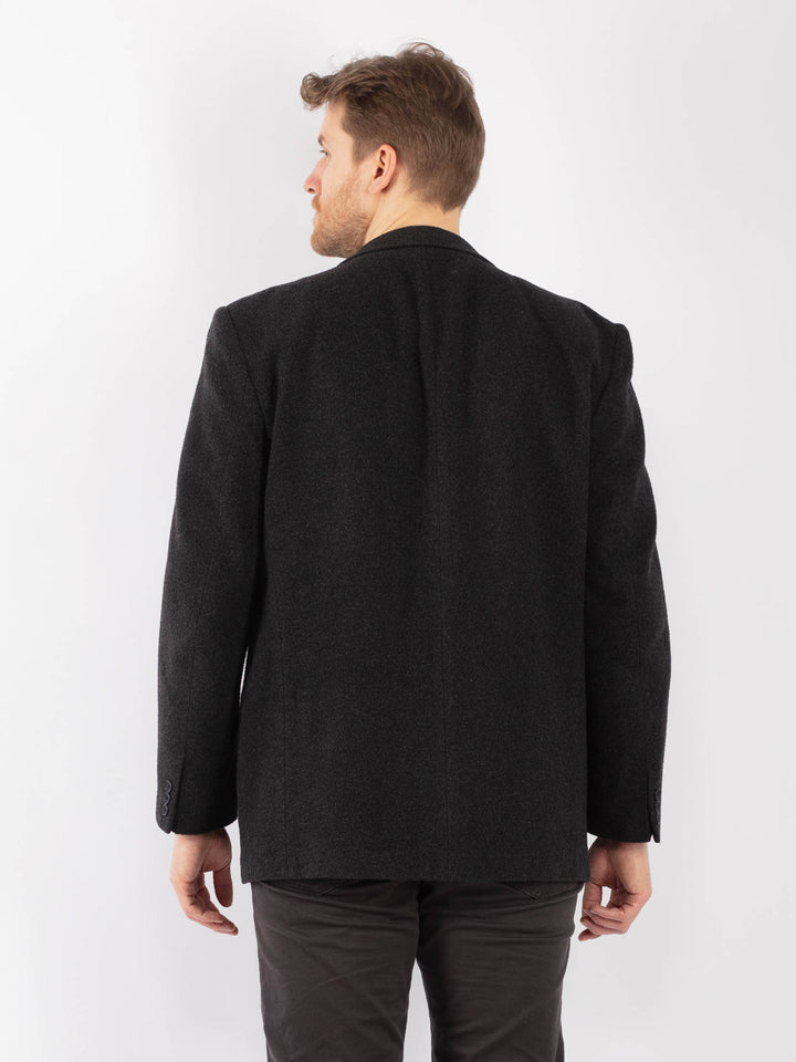 Vintage 90's Men Wool Blazer Jacket in GrayZ1322