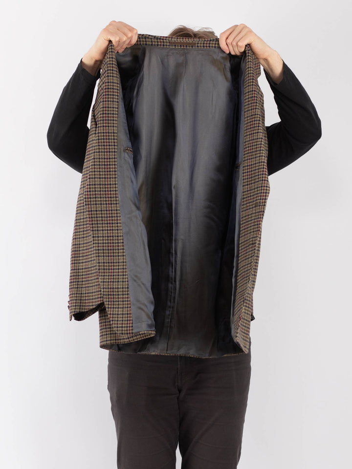 Vintage 90's Men Wool Blazer Jacket in MultiZ1325