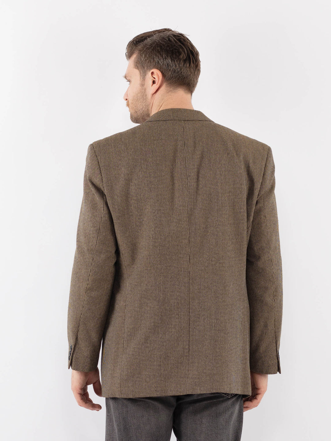 Vintage 90's Men Wool Blazer Jacket in BeigeZ1064