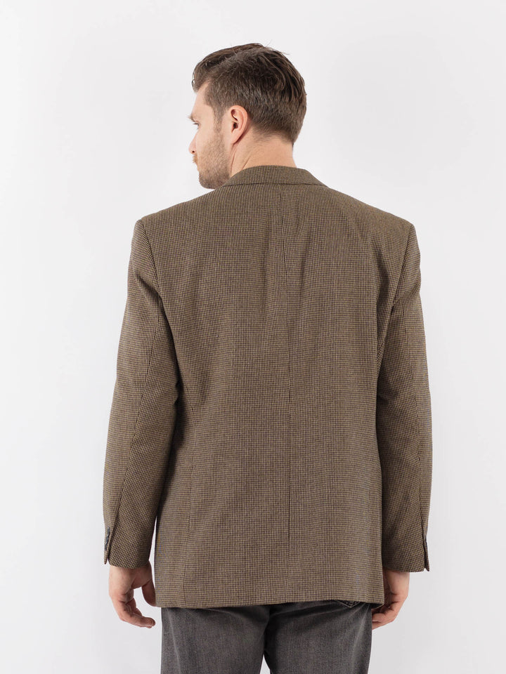 Vintage 90's Men Wool Blazer Jacket in BeigeZ1064