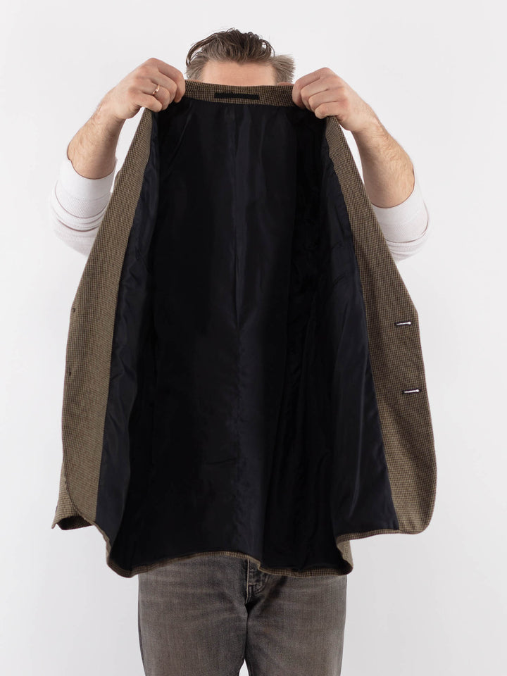 Vintage 90's Men Wool Blazer Jacket in BeigeZ1064