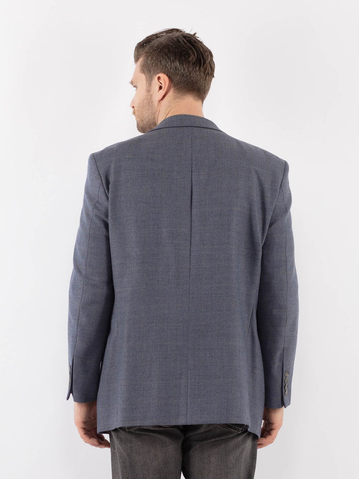 Vintage 90's Men Wool Blazer Vest in BlueZ1066