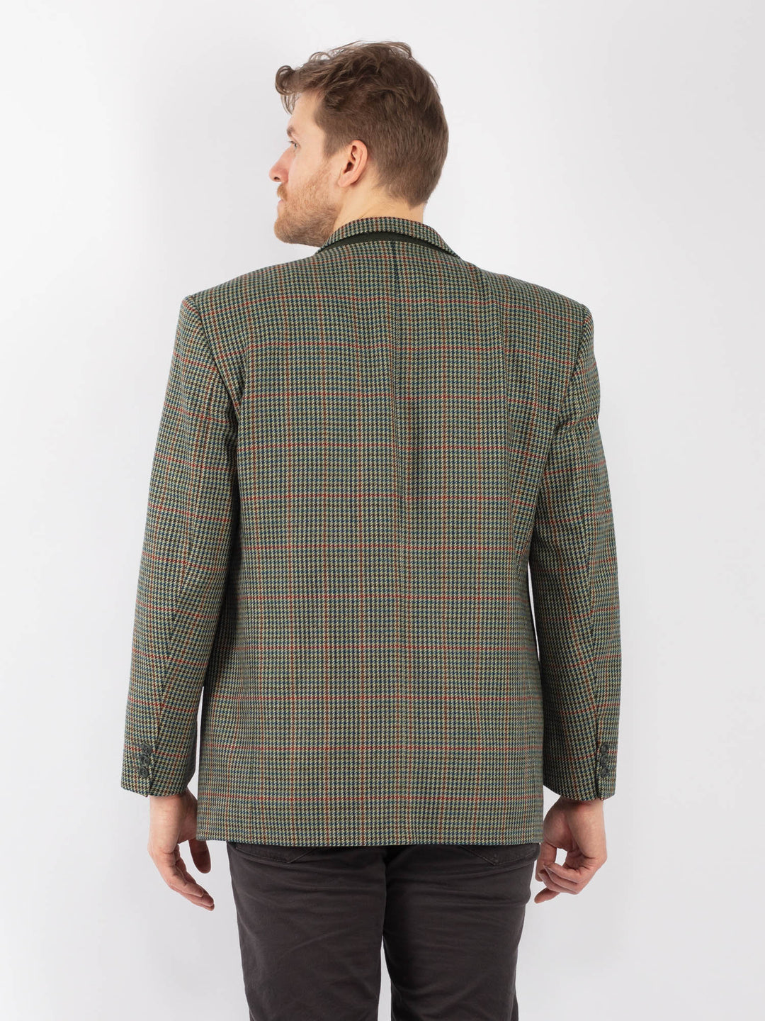 Vintage 90's Men Wool Blazer Jacket in GreenZ1338