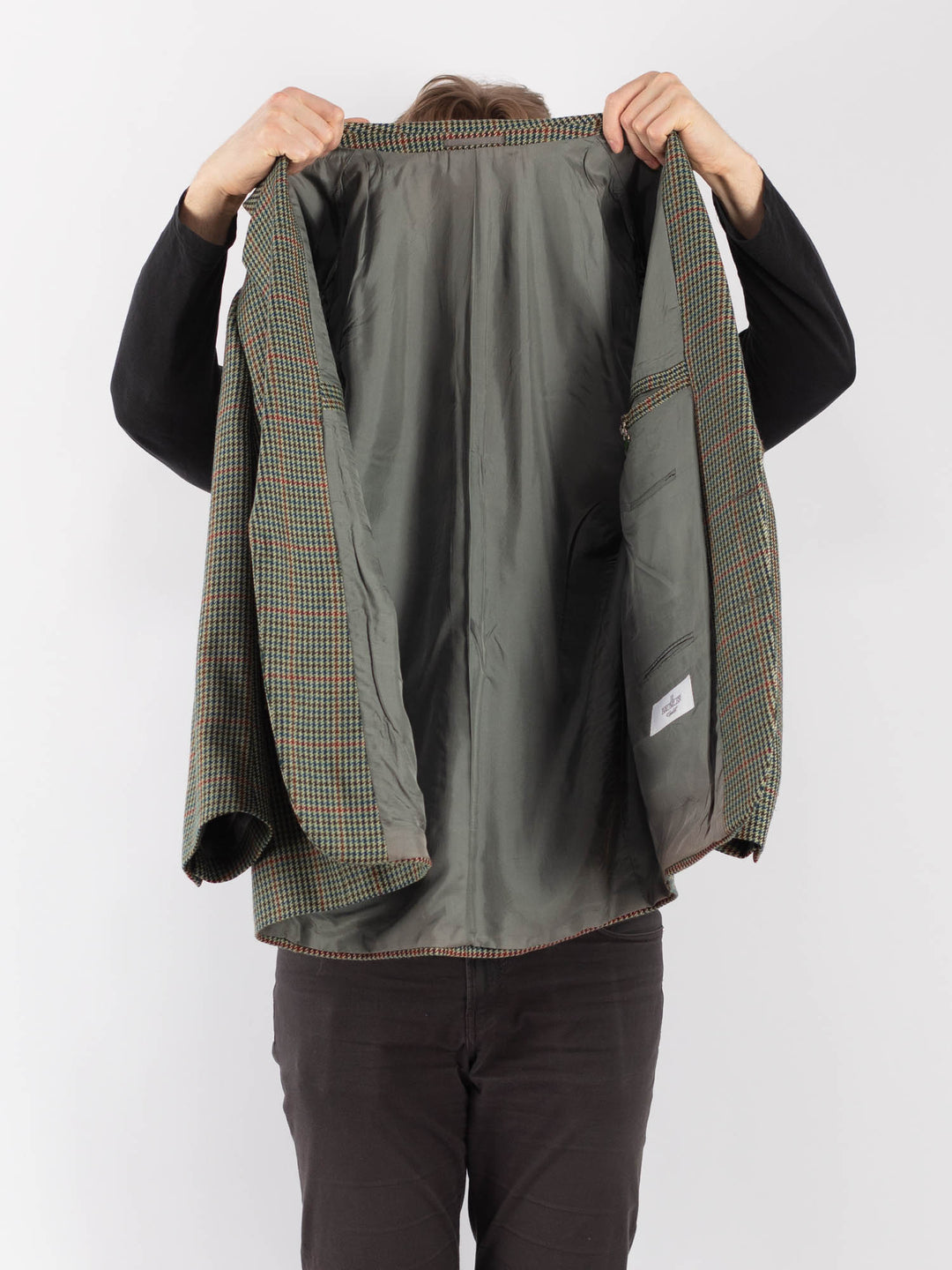 Vintage 90's Men Wool Blazer Jacket in GreenZ1338