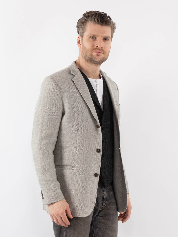 Vintage 90's Men Wool Blazer Jacket in GrayZ1076