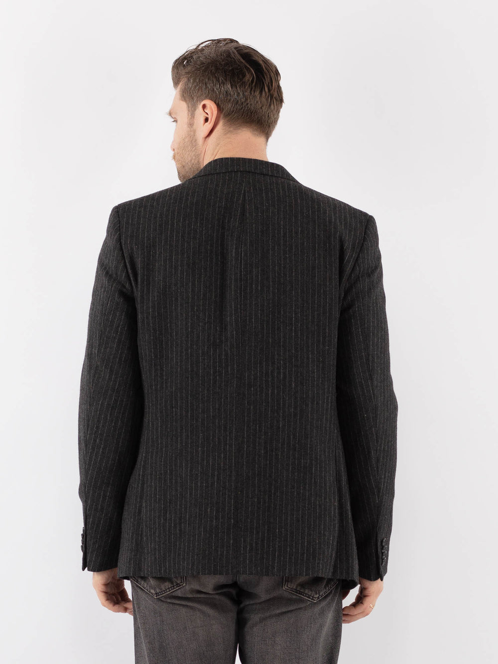 Vintage 90's Men Wool Blazer Jacket in GrayZ1079