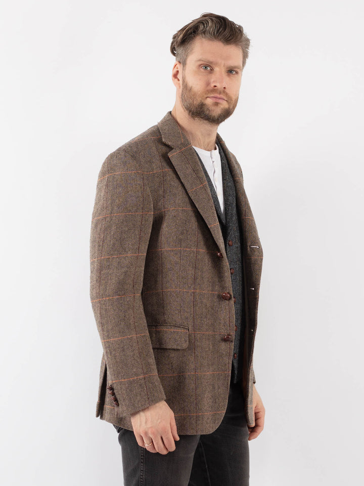 Vintage 90's Men Wool Blend Blazer Jacket in GrayZ979