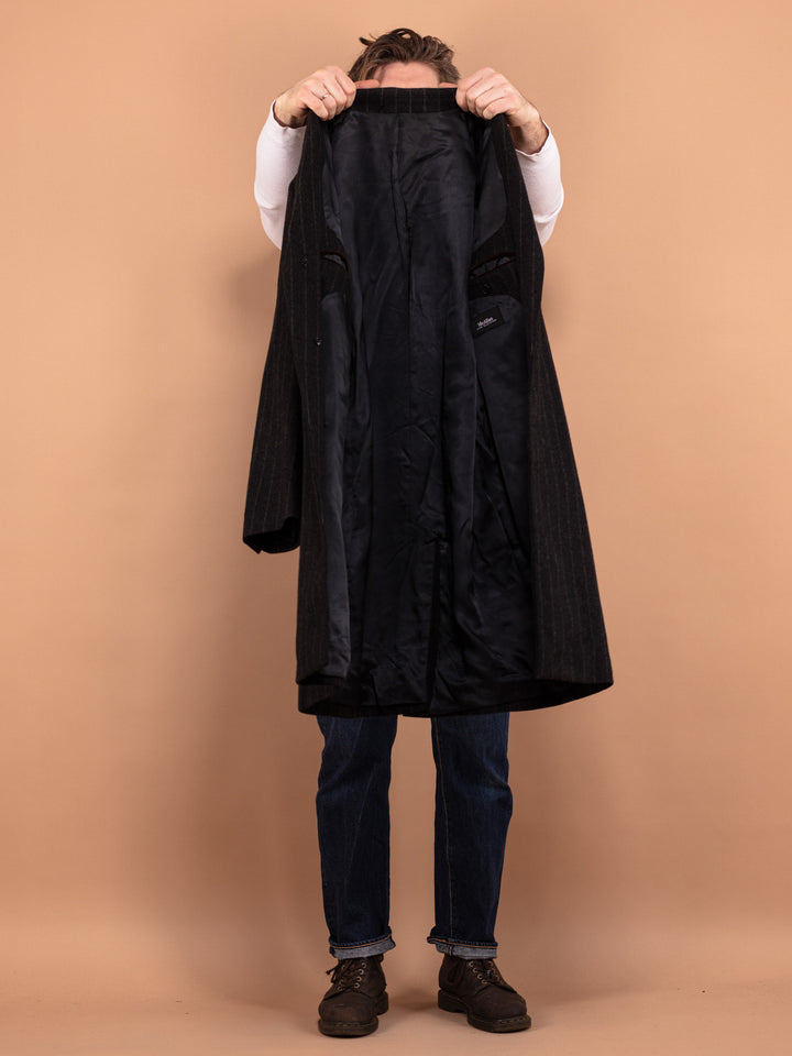 Vintage 90's Men Wool Blend Coat in Gray - NorthernGrip
