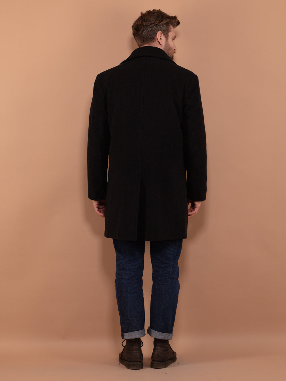 Vintage 90's Men Wool Blend Coat in Gray - NorthernGrip