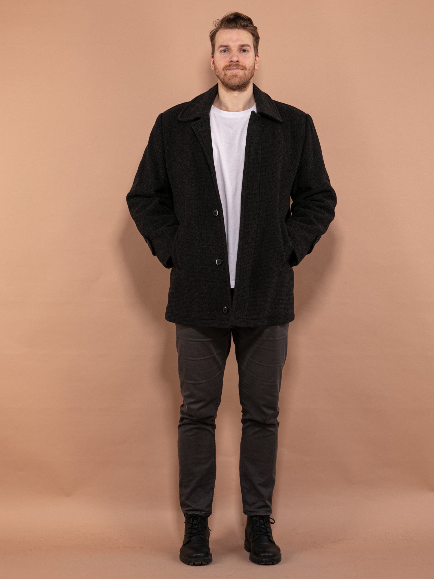 Online Vintage Store 90's Men Wool Blend Coat Northern Grip