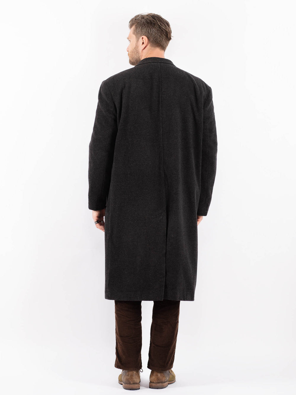 Vintage 90's Men Wool Blend Coat in GrayZ1600