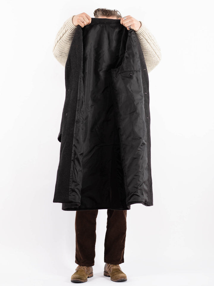 Vintage 90's Men Wool Blend Coat in GrayZ1600