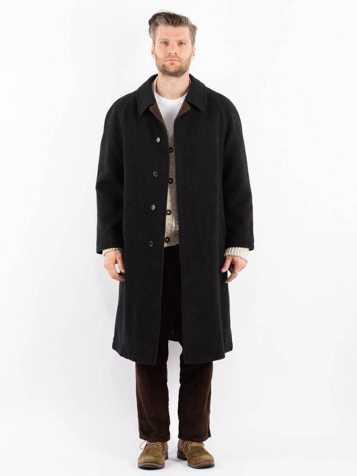 Vintage 90's Men Wool Coat in GrayZ1586