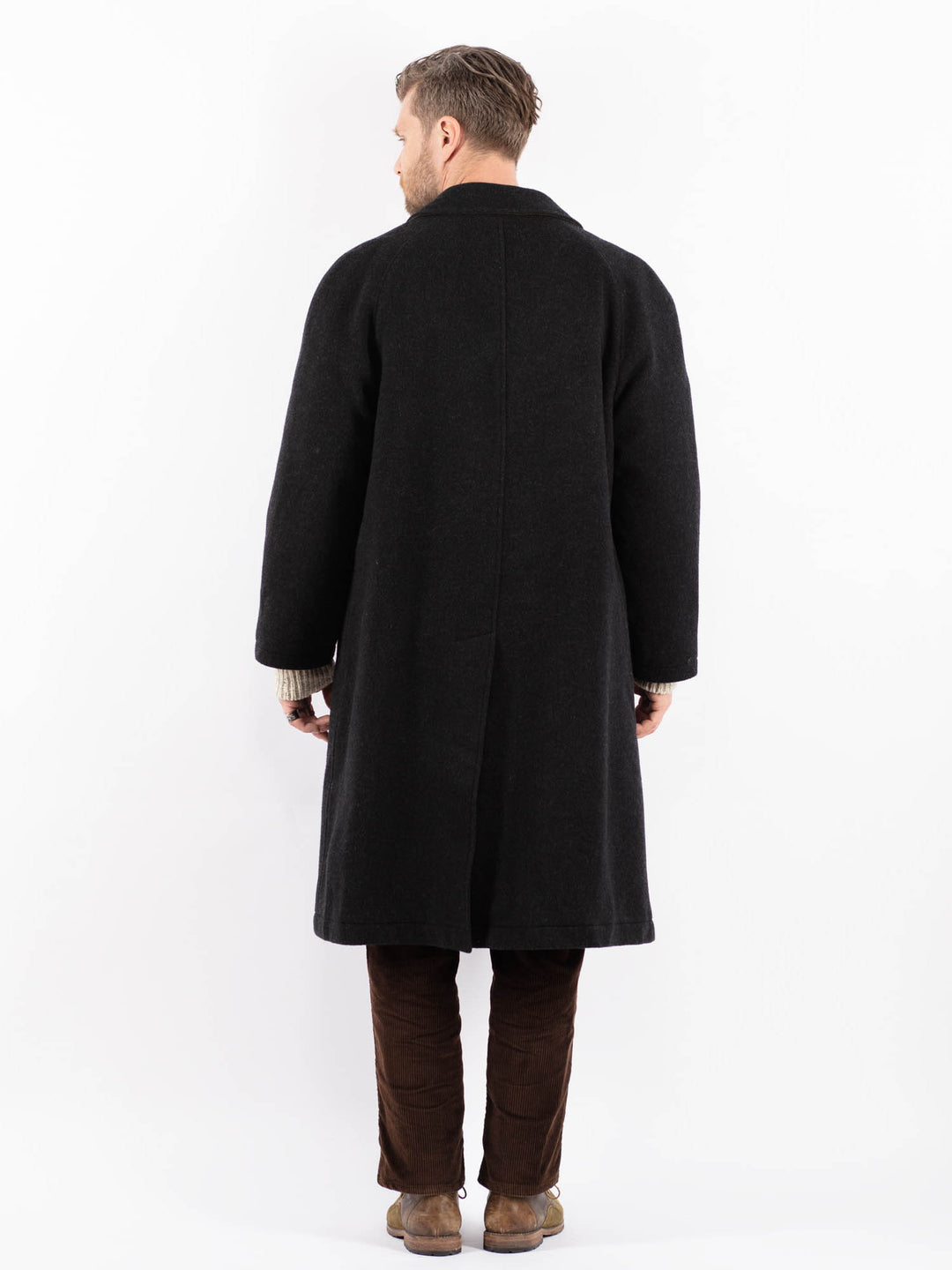 Vintage 90's Men Wool Coat in GrayZ1586