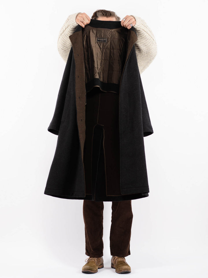 Vintage 90's Men Wool Coat in GrayZ1586