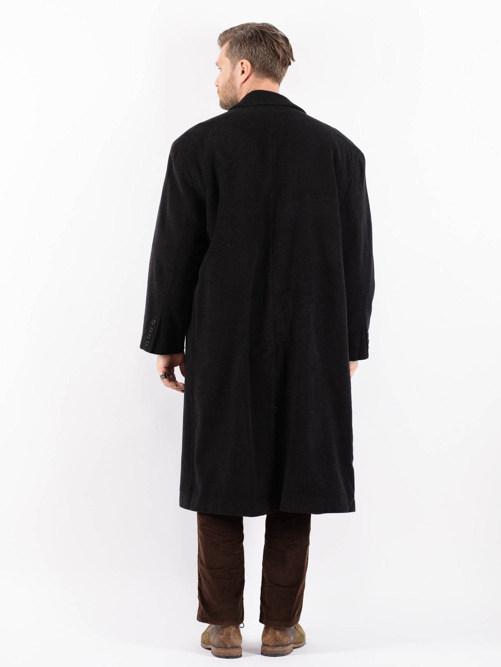 Vintage 90's Men Wool Blend Coat in GrayZ1604