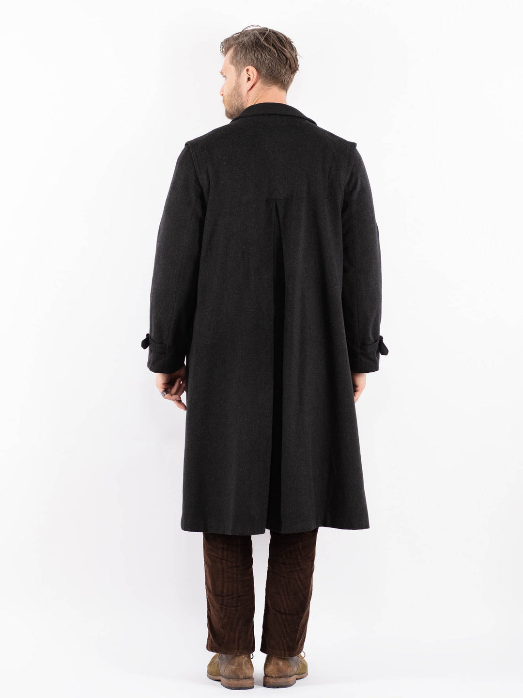 Vintage 90's Men Wool Blend Coat in GrayZ1591