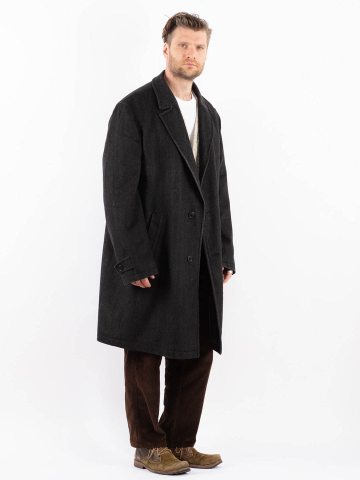 Vintage 90's Men Wool Blend Coat in GrayZ1594