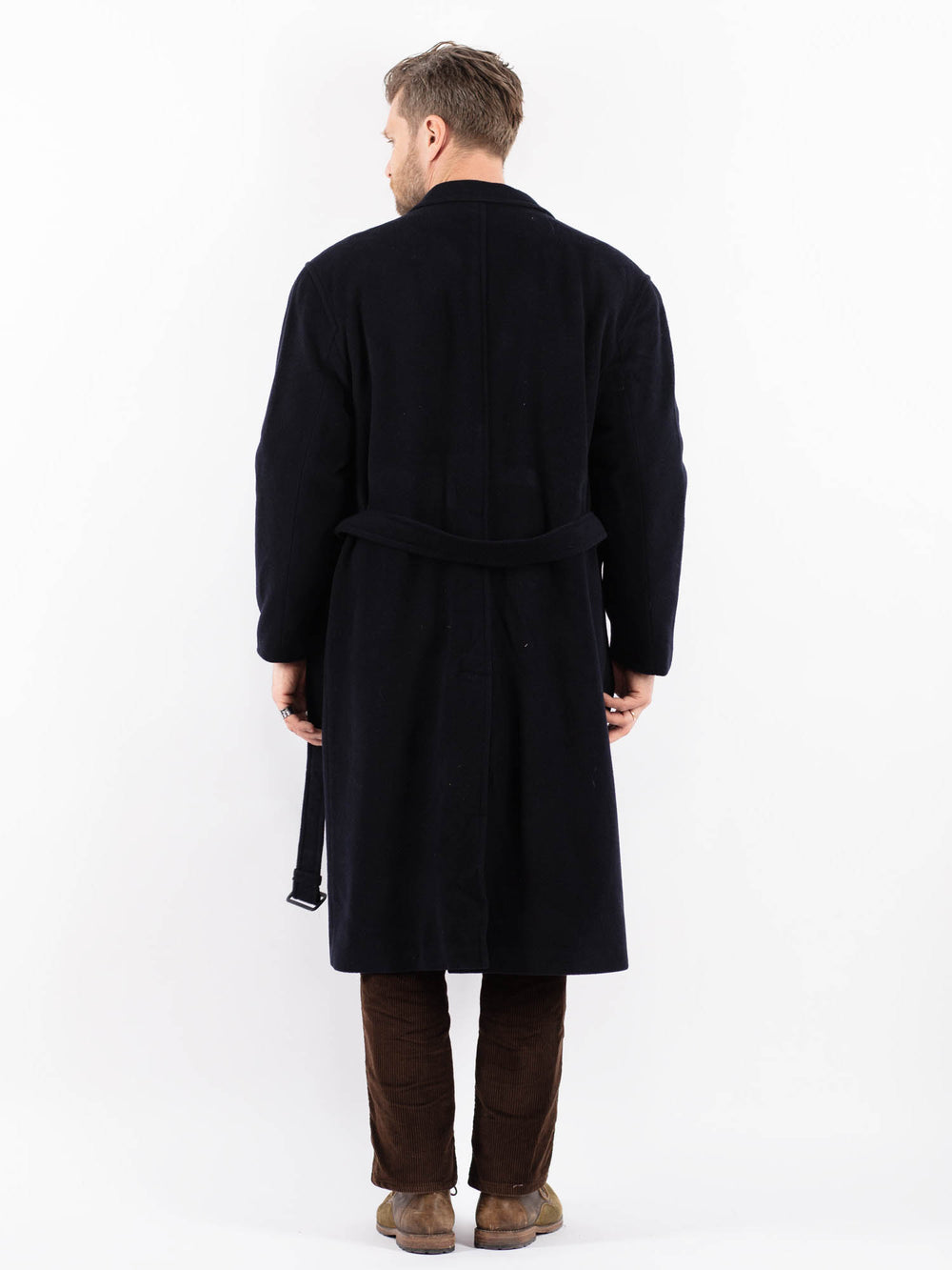 Vintage 90's Men Wool Blend Coat in BlueZ1612