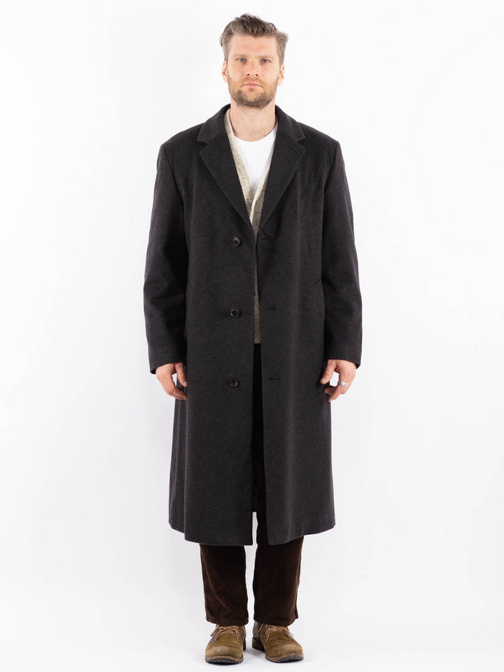 Vintage 90's Men Wool Coat in GrayZ1597
