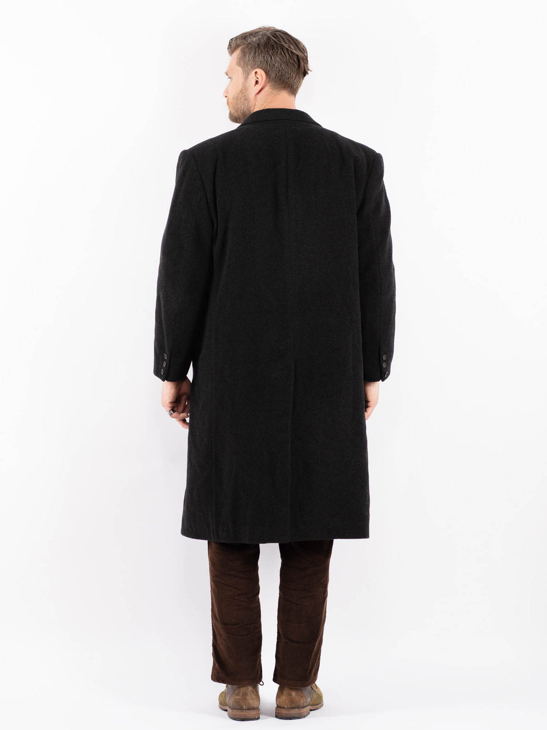 Vintage 90's Men Wool Blend Coat in GrayZ1599