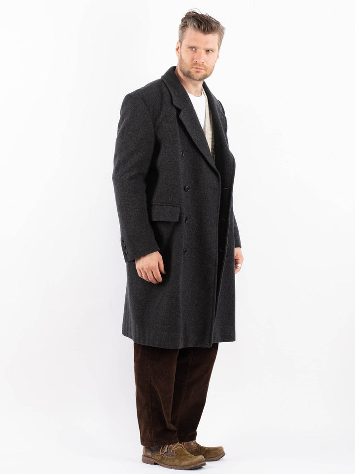 Vintage 90's Men Wool Blend Coat in GrayZ1632