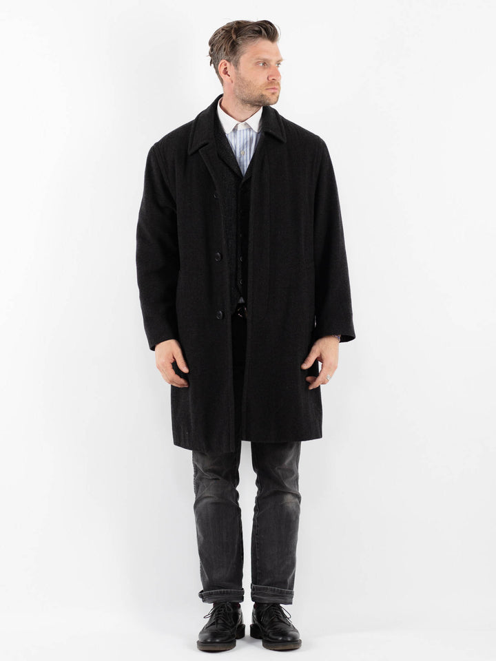 Vintage 90's Men Wool Blend Coat in GrayZ1765