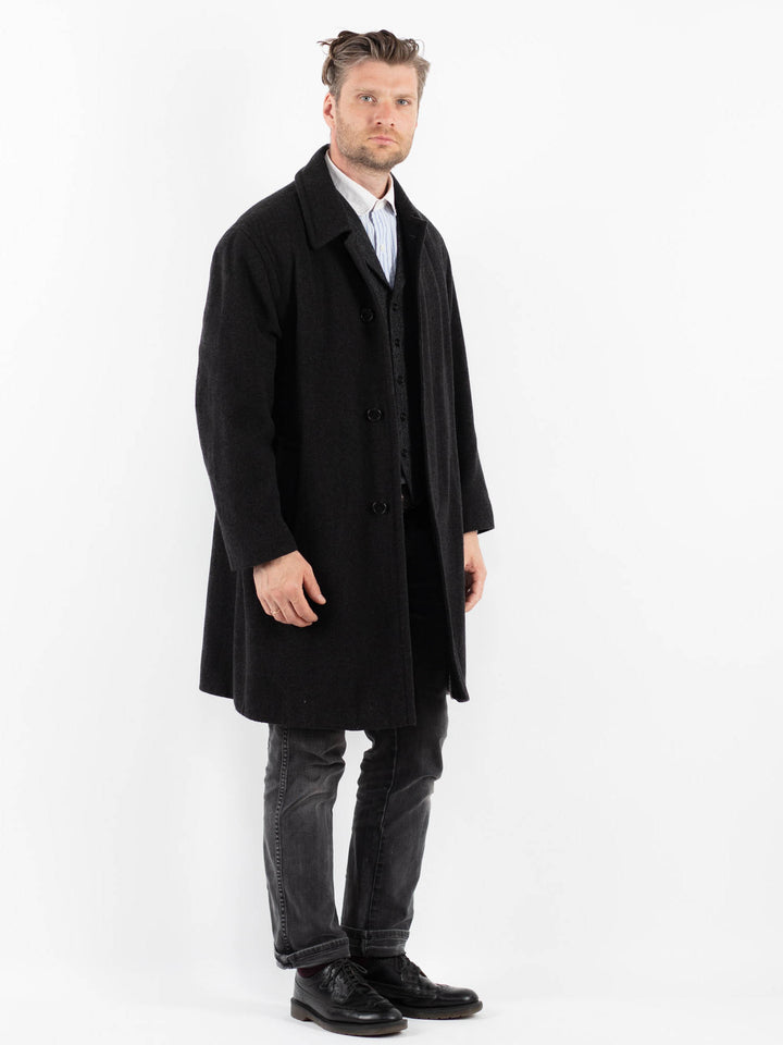 Vintage 90's Men Wool Blend Coat in GrayZ1765