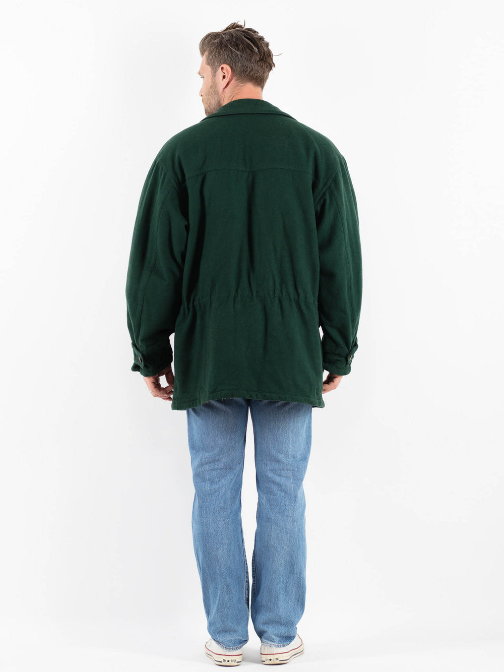 Vintage 90's Men Wool Blend Jacket in GreenZ1774