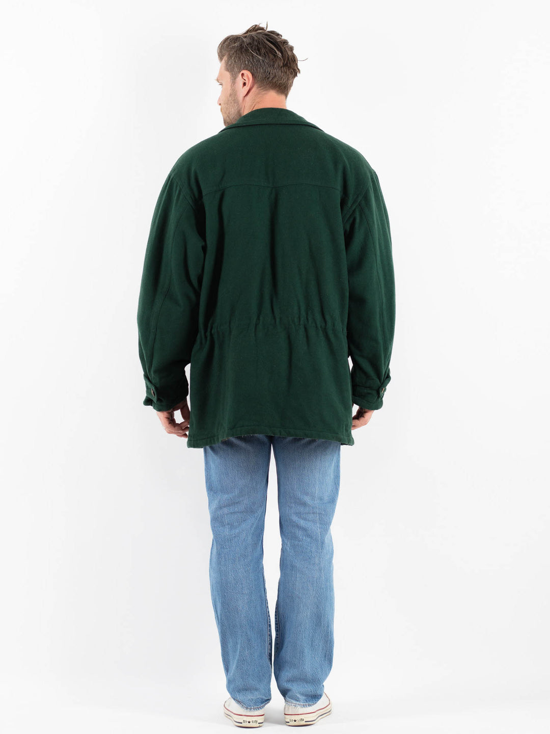 Vintage 90's Men Wool Blend Jacket in GreenZ1774