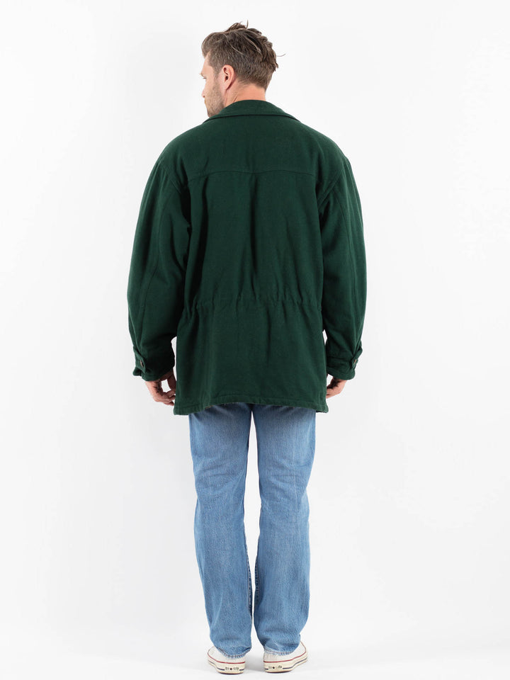 Vintage 90's Men Wool Blend Jacket in GreenZ1774