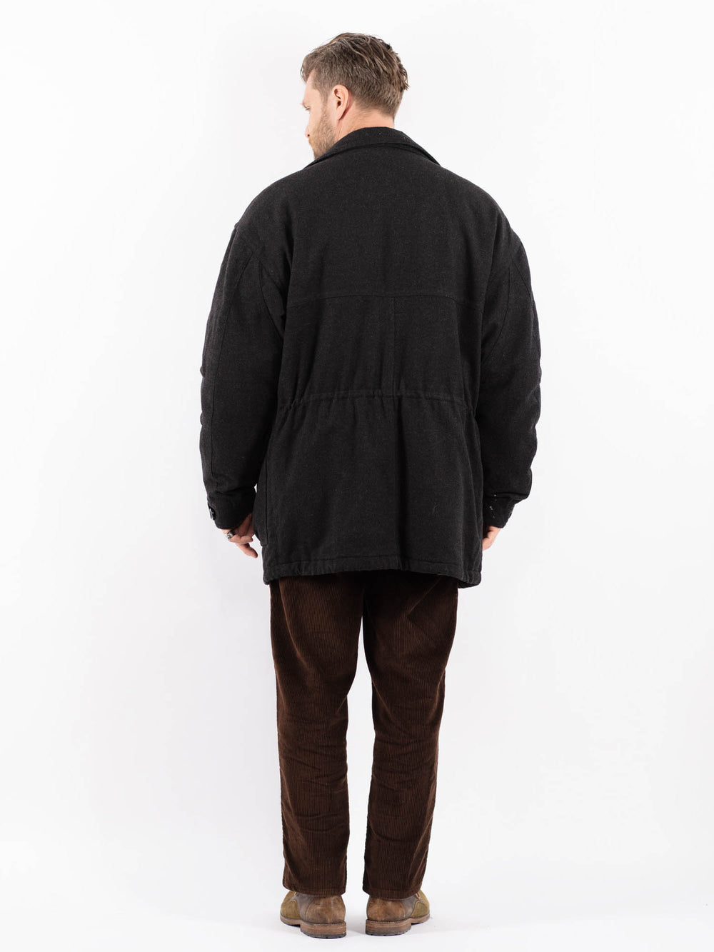 Vintage 90's Men Wool Blend Coat in GrayZ1627