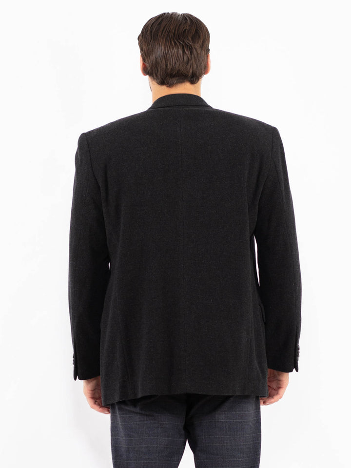 Vintage 90's Men Wool Blend Blazer Jacket in GrayZ2416