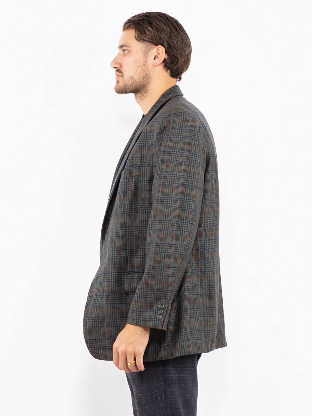 Vintage 90's Men Wool Blazer Jacket in MultiZ2423