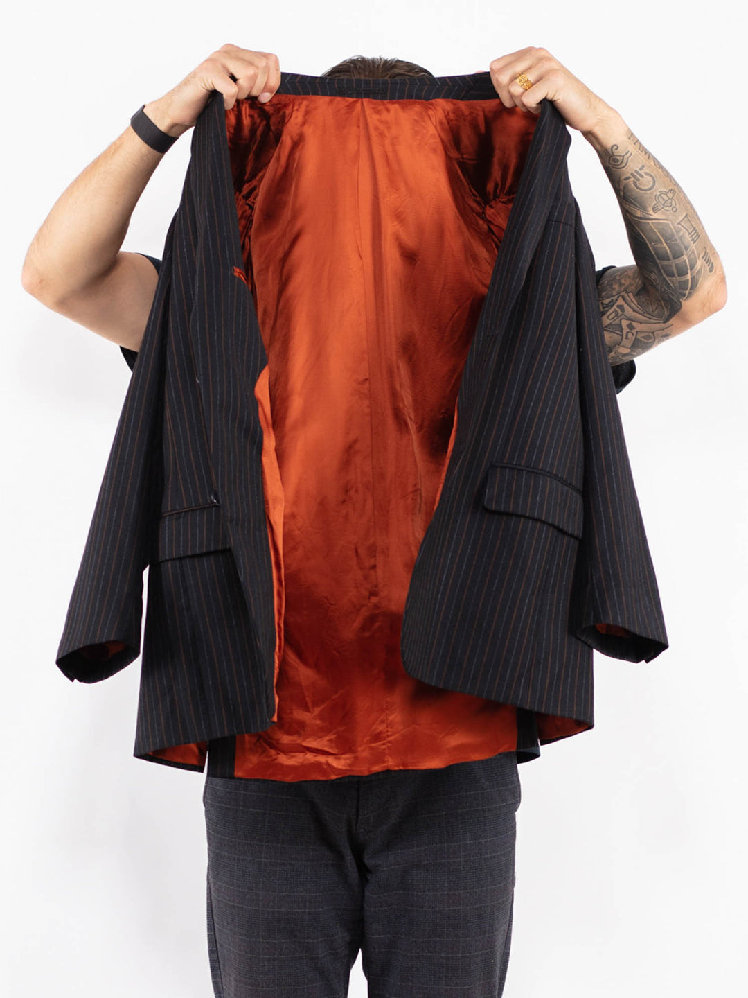 Vintage 90's Men Wool Blazer Jacket in MultiZ2435