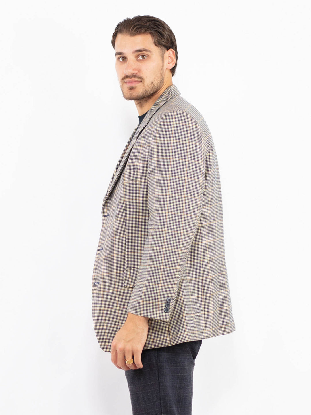 Vintage 90's Men Wool Blend Blazer Jacket in MultiZ2440