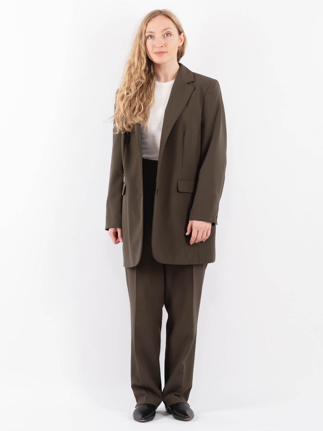 Vintage 90's Women Pantsuit in Brown