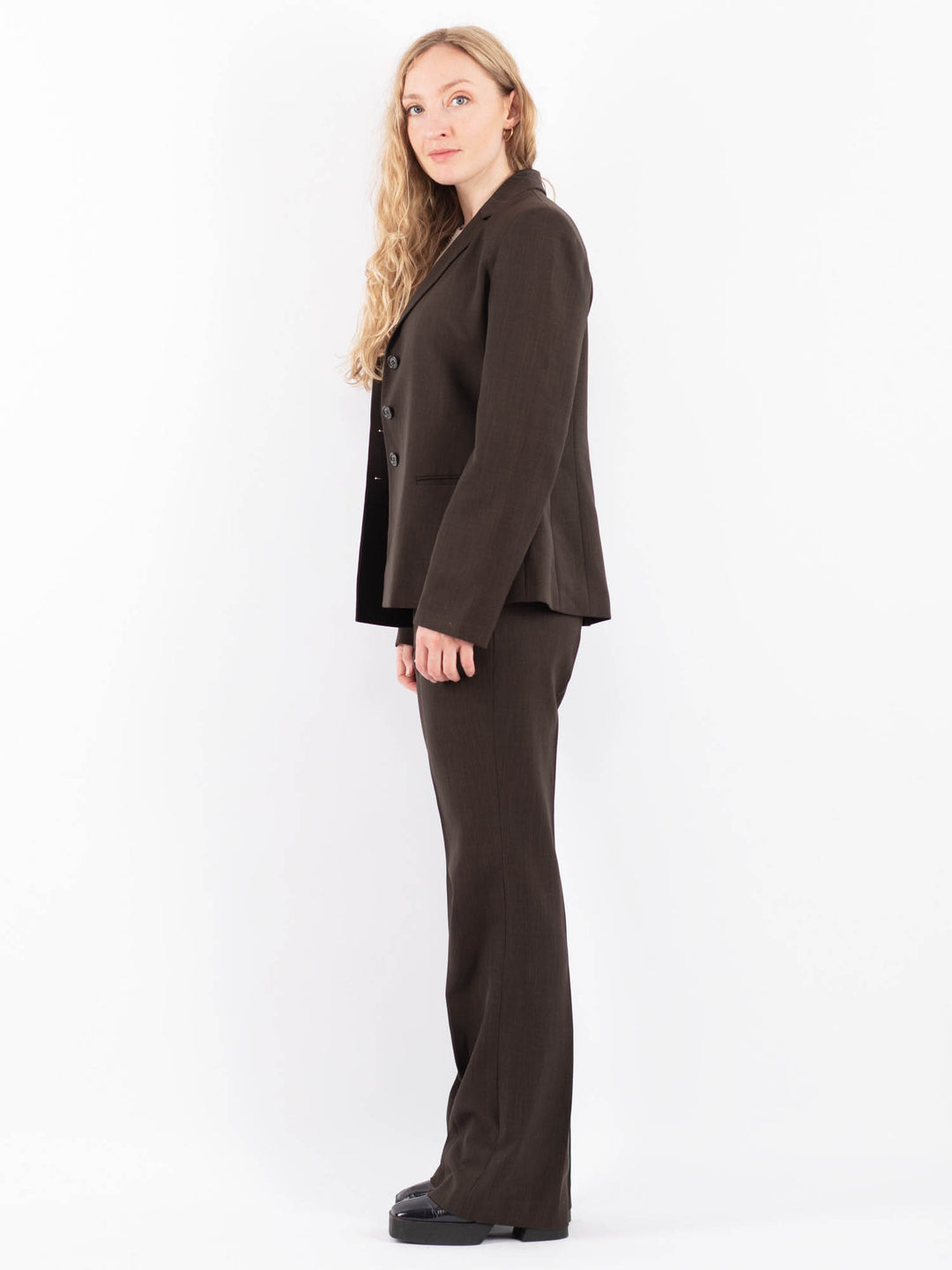 Vintage 90's Women Pantsuit in Brown