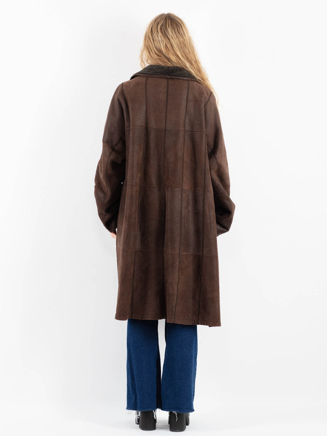 Vintage 00's Women Sheepskin Coat in BrownV9844