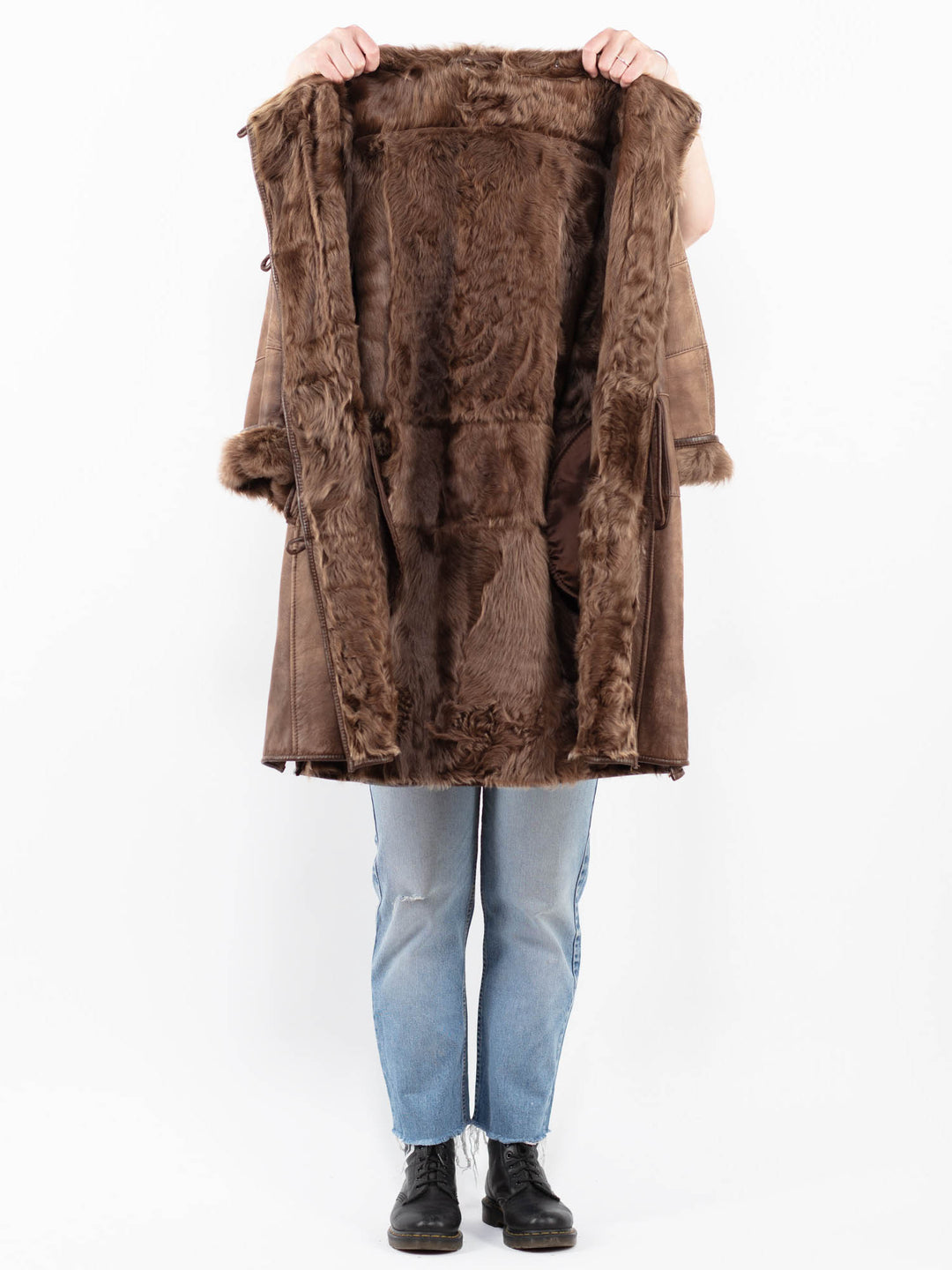 Vintage 90's Women Sheepskin in BrownA0249