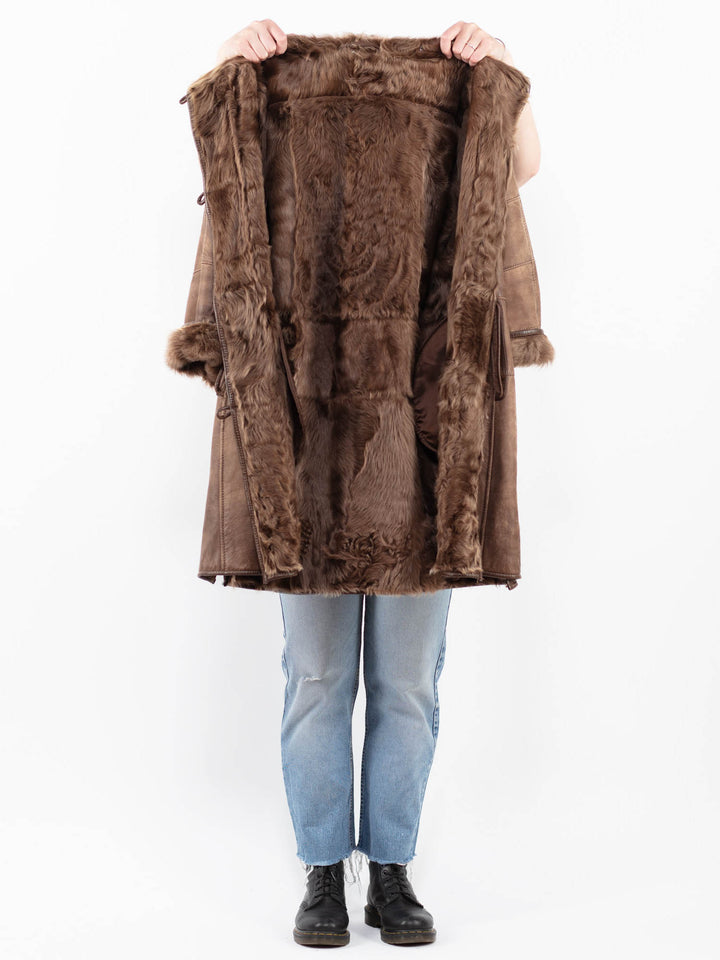 Vintage 90's Women Sheepskin in BrownA0249
