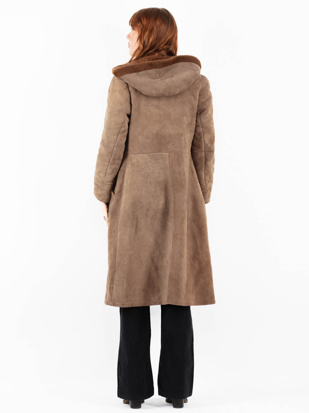 Vintage 90's Women Sheepskin Coat in BeigeV9750