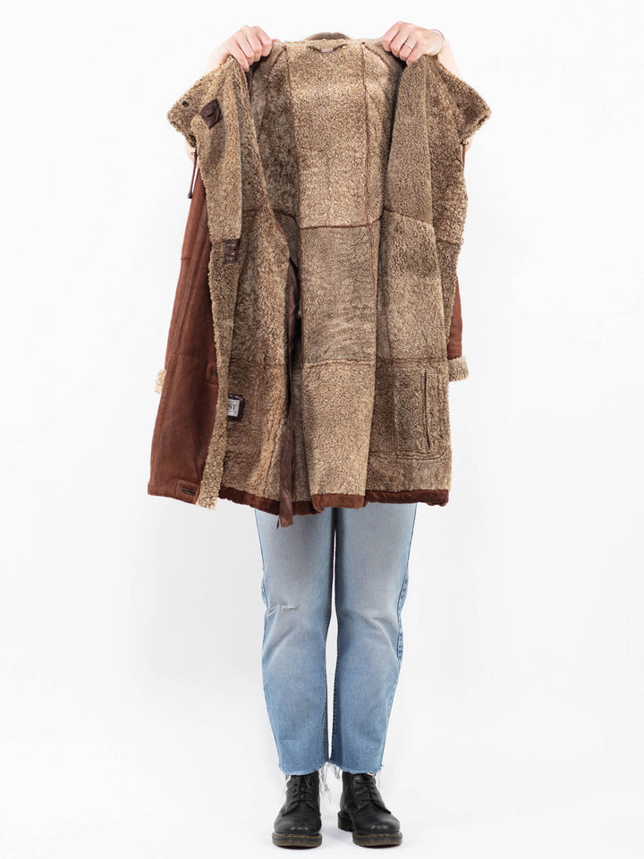 Vintage 90's Women Sheepskin in BrownA0254