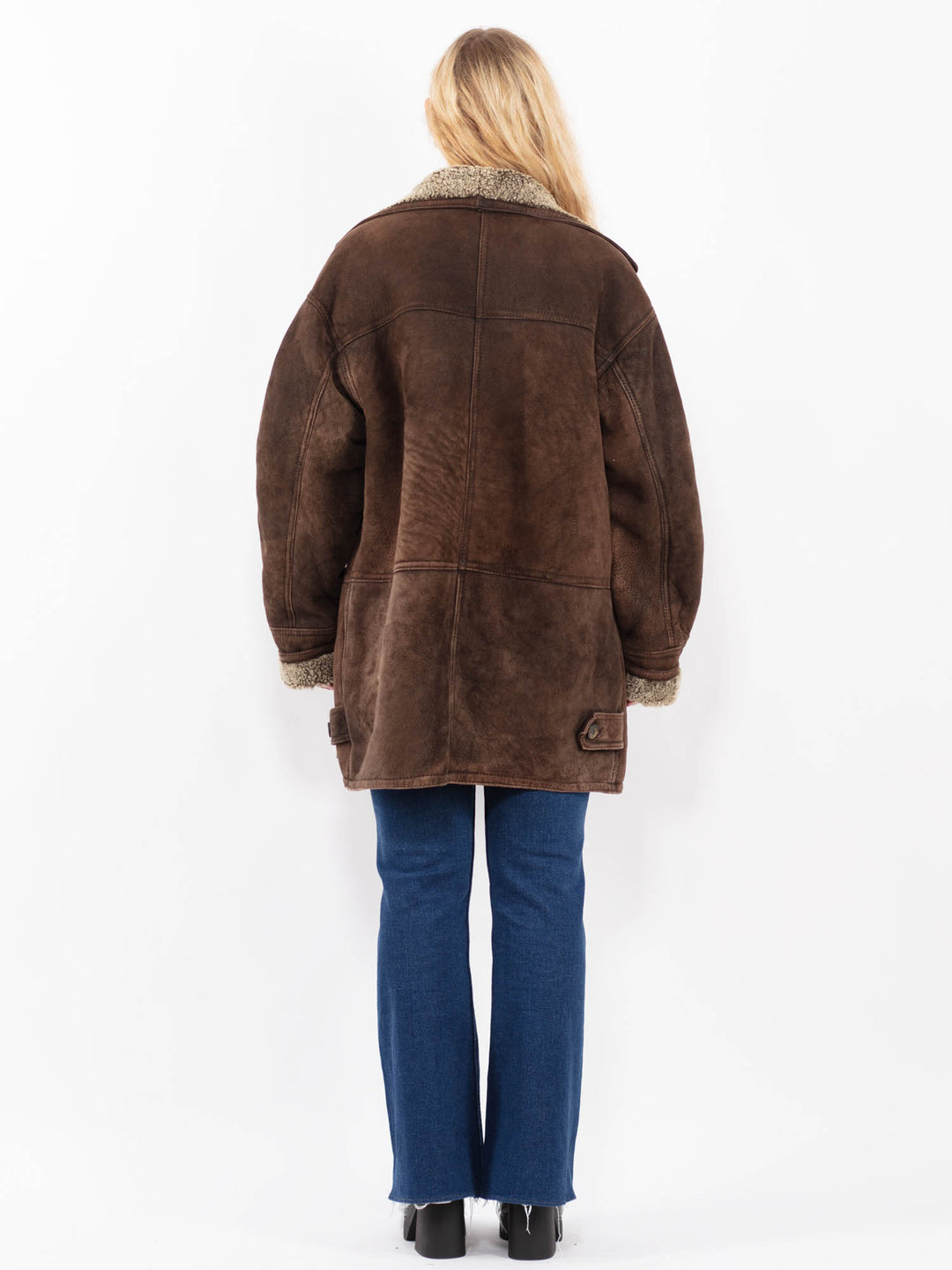 Vintage 90's Women Sheepskin in BrownA0359