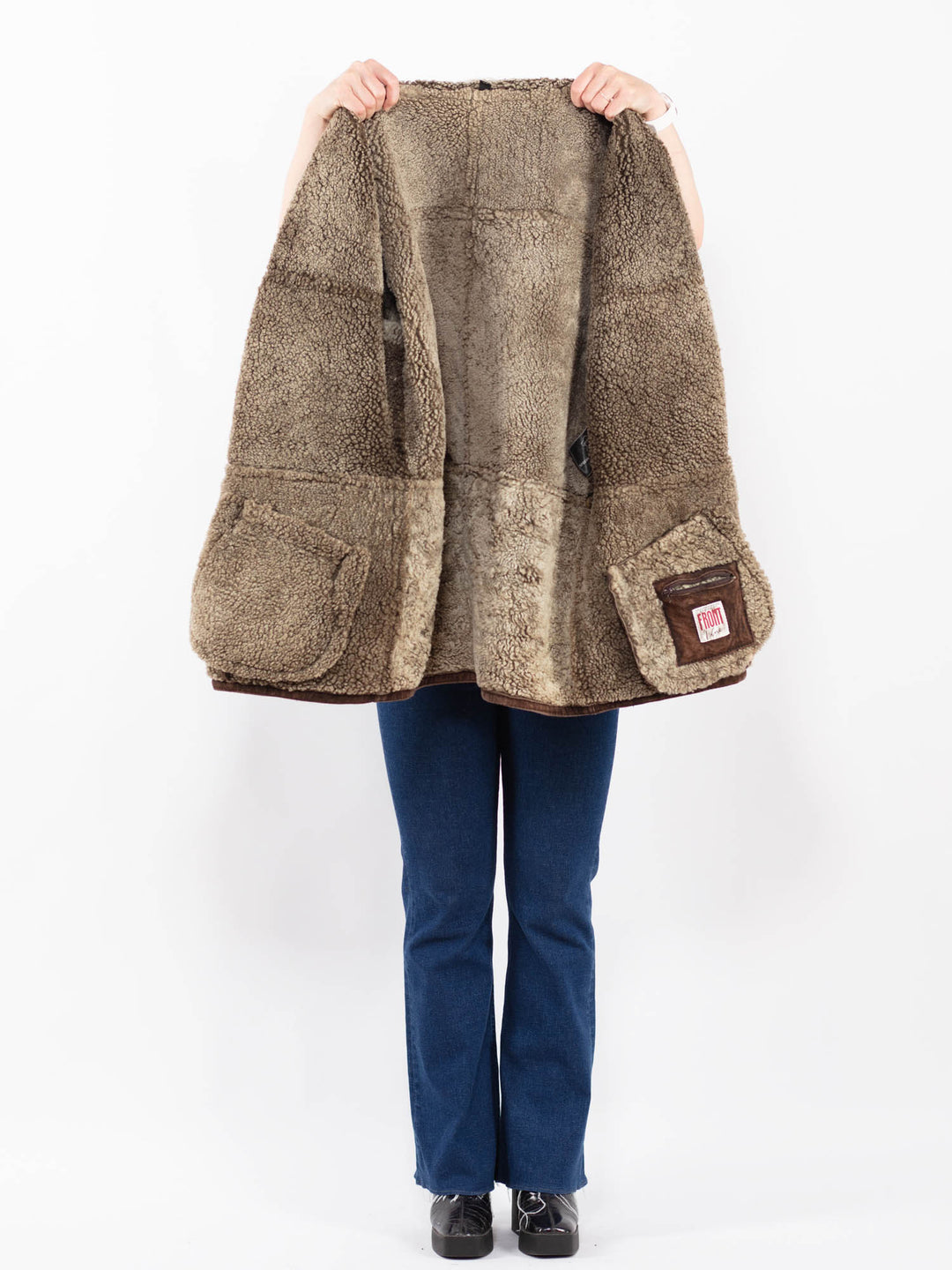 Vintage 90's Women Sheepskin in BrownA0359