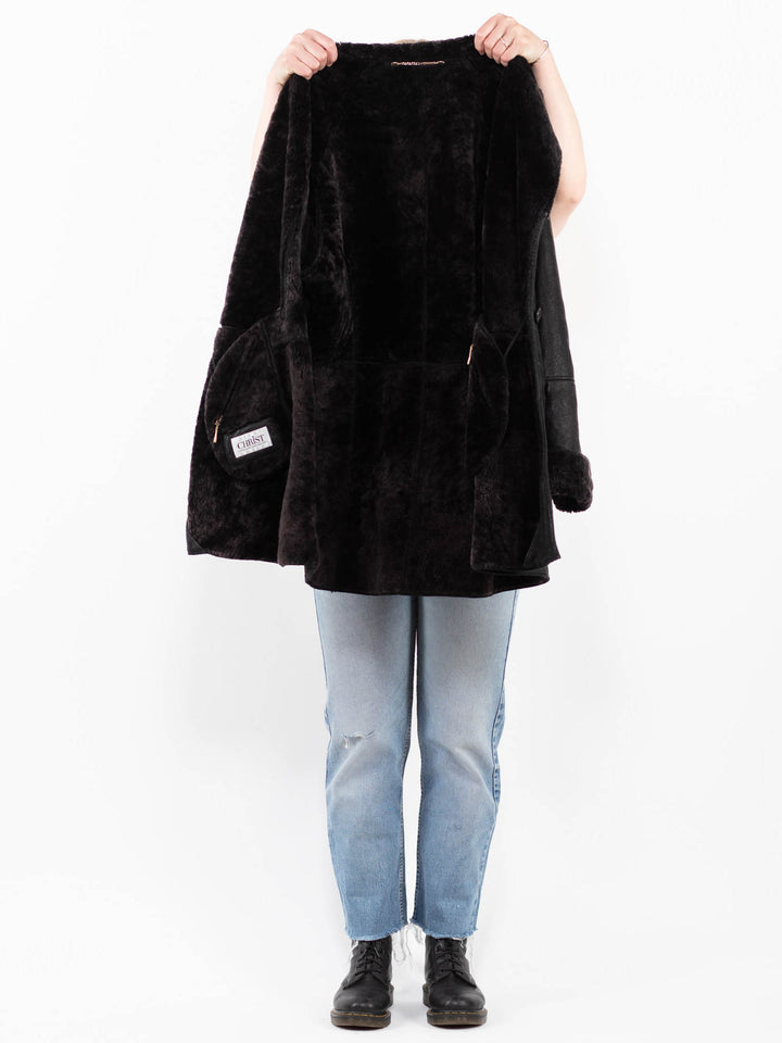 Vintage 90's Women Sheepskin in BlackA0264