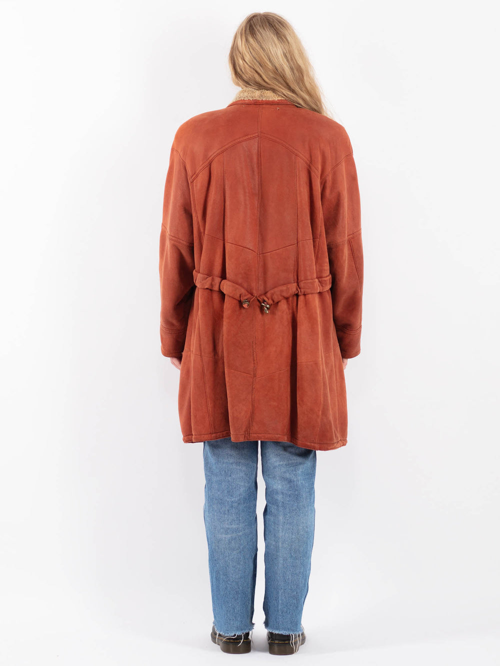 Vintage 90's Women Sheepskin Coat in BrownV9464