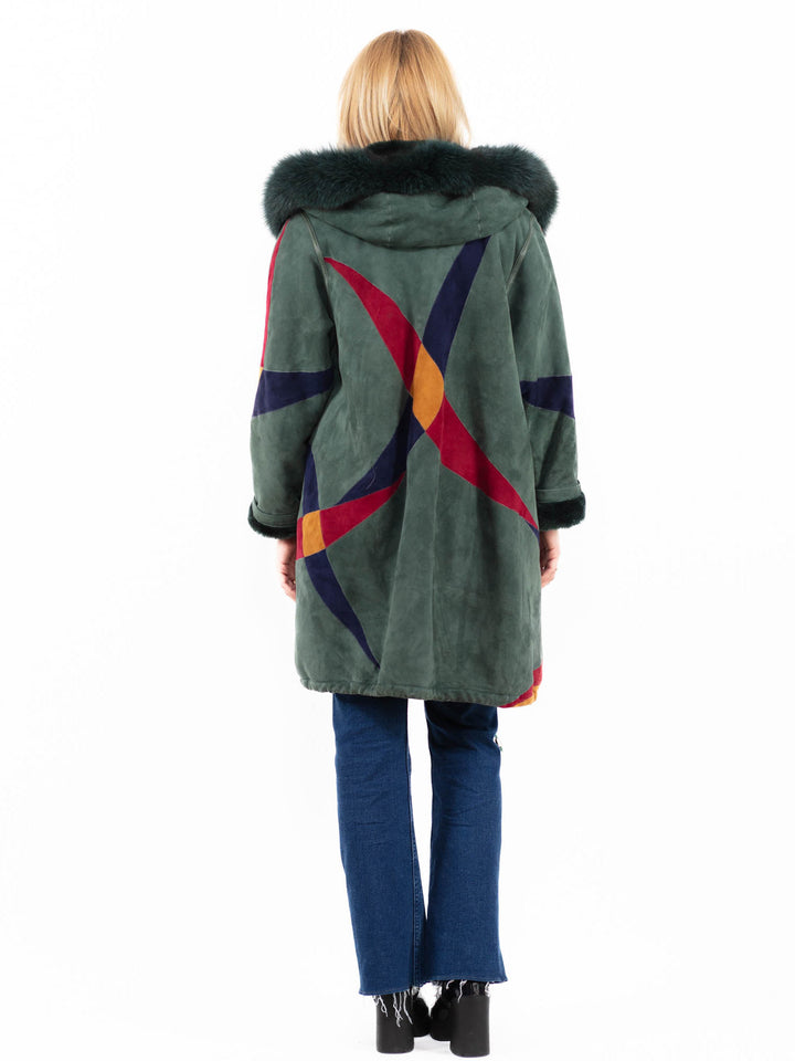 Vintage 90's Women Sheepskin Coat in MultiA0066