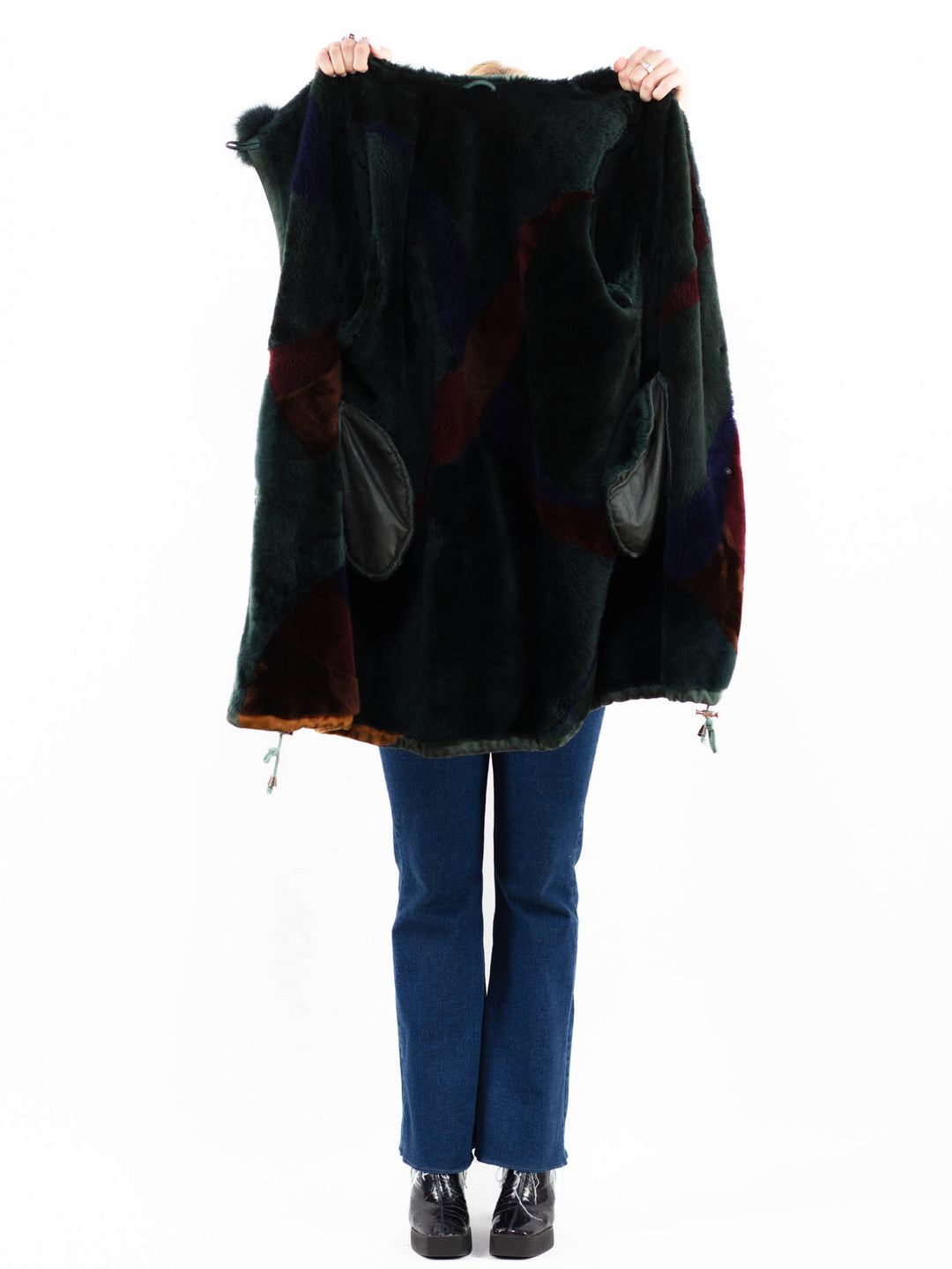 Vintage 90's Women Sheepskin Coat in MultiA0066